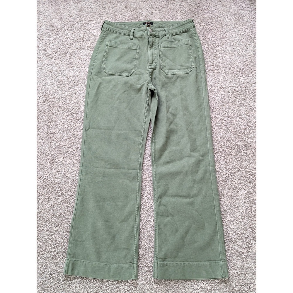 Quince French Terry Wide Leg Pants Faded Cargo Size 14 (Fits 32x29) NWT Preppy